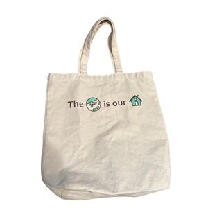 NYK Logistics Mega Carrier Canvas Tote Bag Eco Earth House Graphic